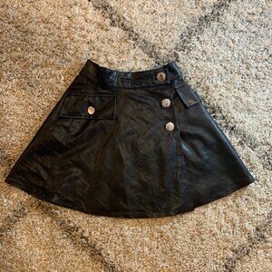 Excellent Condition Pinko Vegan Black Leather Skirt - Size 2 Womens